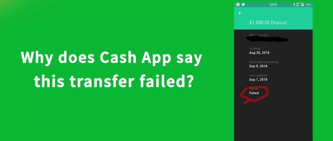 The transaction failed on my Cash App account what to do now?