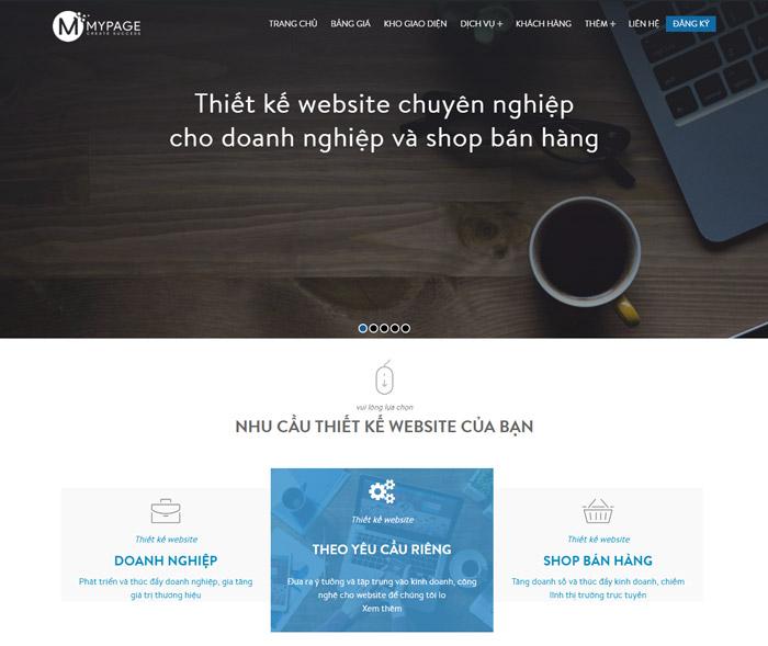 Thiết kế website Mypage