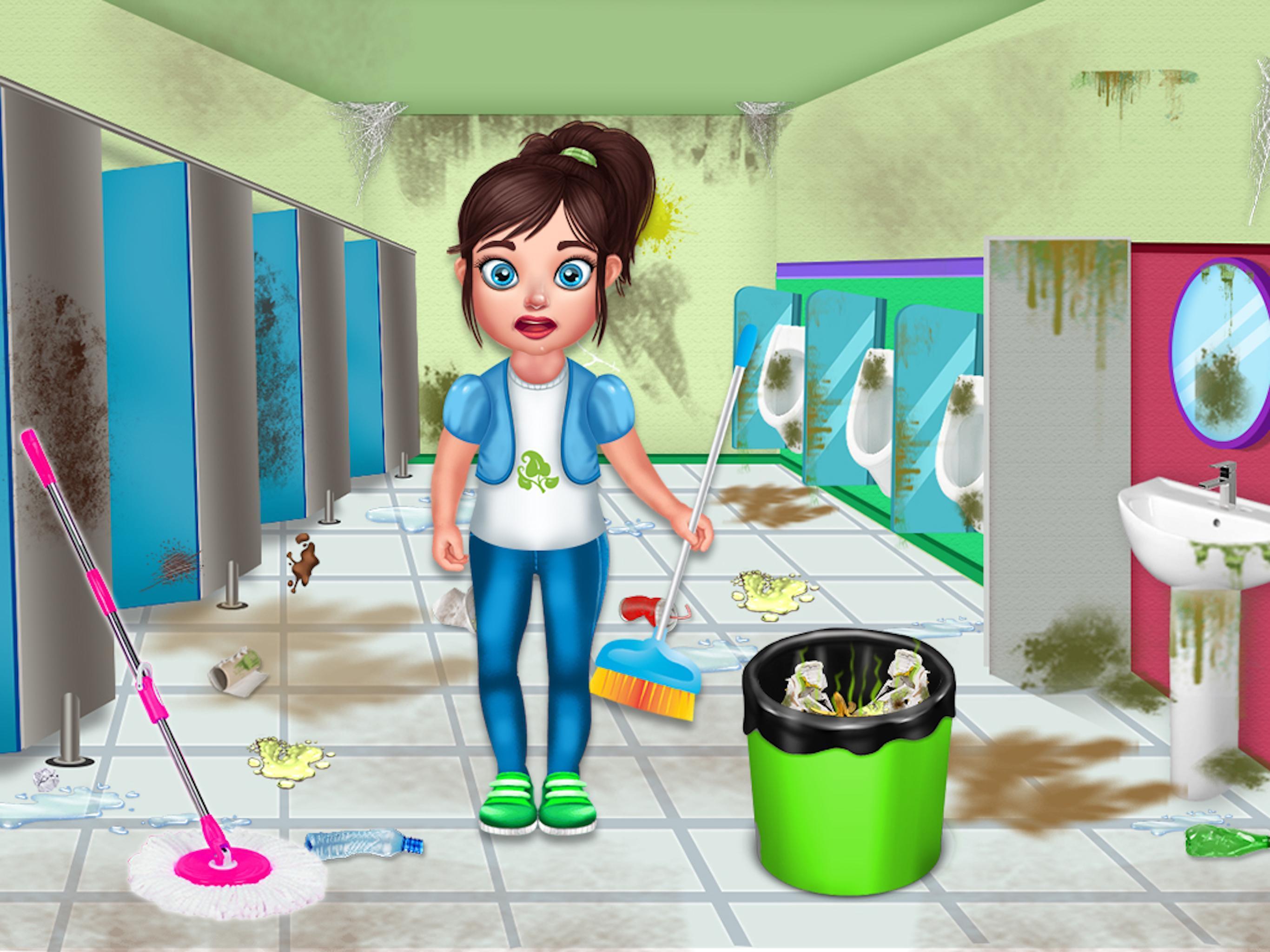 Игры про уборку. Игра про уборку. School Cleaning.