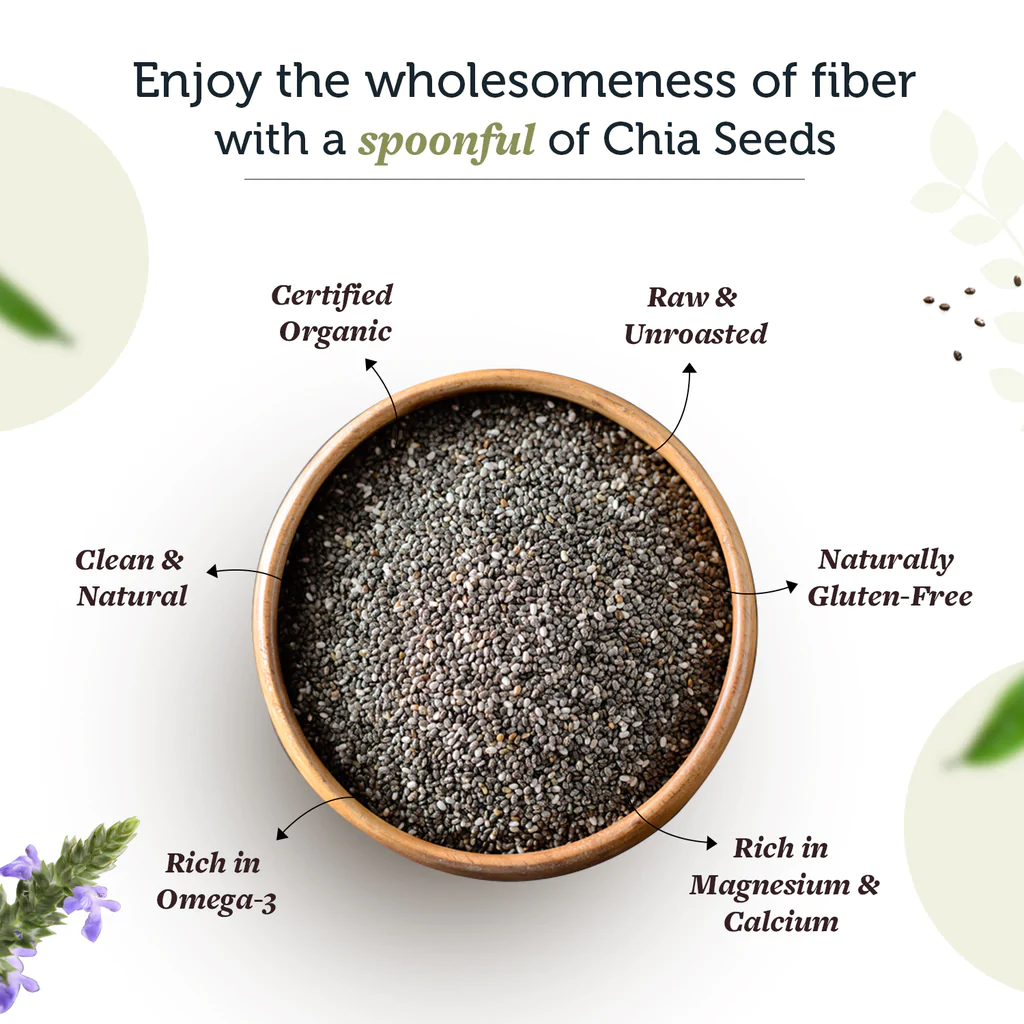 Chia seeds are a tiny but mighty addition to your diet. Their fiber, protein and healthy fats help you feel fuller longer. They are also known to aid in weight management by improving satiety and regulating insulin levels. They are also a rich source of antioxidants that help fight free-radicals damage and inflammation.