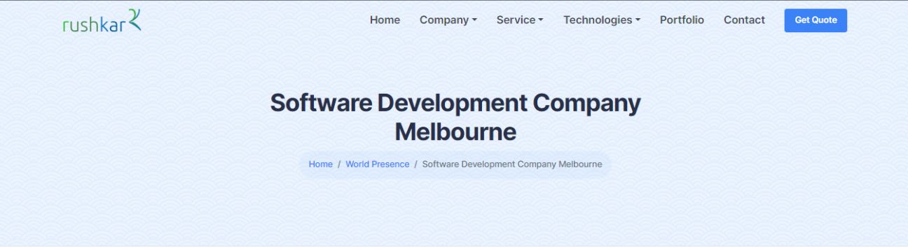 Software Development Company Melbourne Rushkar Technology